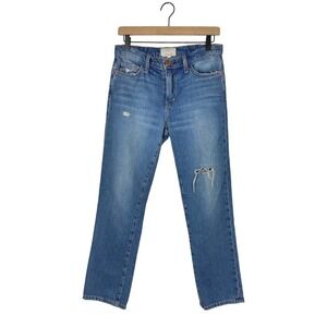 Current Elliot The HighWaist Straight Summer Never Ending Destroy Jeans Size 27